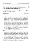 Khảo sát đặc điểm của người bệnh đến Phòng Tư vấn “Ngày đầu tiên” Bệnh viện Quân y 354