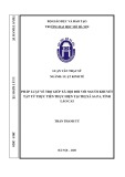 Luận văn Thạc sĩ Luật kinh tế: Pháp luật về trợ giúp xã hội đối với người khuyết tật từ thực tiễn thực hiện tại thị xã Sa Pa, tỉnh Lào Cai