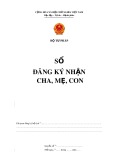 Mẫu Sổ đăng ký nhận cha, mẹ, con