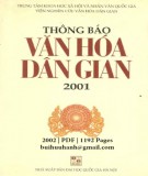 Thông báo văn hóa dân gian 2001: Phần 1