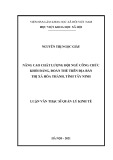 Luận văn Thạc sĩ Quản lý kinh tế: Nâng cao chất lượng đội ngũ công chức khối Đảng, đoàn thể trên địa bàn thị xã Hòa Thành, tỉnh Tây Ninh