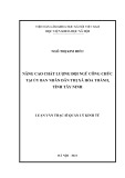 Luận văn Thạc sĩ Quản lý kinh tế: Nâng cao chất lượng đội ngũ công chức tại Ủy ban nhân dân thị xã Hòa Thành, tỉnh Tây Ninh