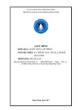 Giáo trình Ngôn ngữ lập trình (Ngành: Kỹ thuật sửa chữa, lắp ráp máy tính - Trung cấp) - Trường Cao đẳng Cộng đồng Đồng Tháp