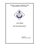 Giáo trình Kế toán bán hàng - Trường Cao đẳng Nghề Đồng Tháp