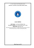 Giáo trình An toàn thông tin (Ngành: Quản trị mạng máy tính - Trung cấp) - Trường Cao đẳng Cộng đồng Đồng Tháp