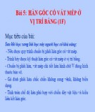 Bài giảng Hàn điện hồ quang tay cơ bản - Bài 5: Hàn góc có vát mép ở vị trí bằng (1F)