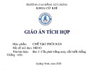 Bài giảng Chế tạo phôi hàn - Bài 2: Cắt phôi bằng máy cắt lưỡi thẳng