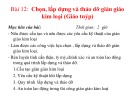 Bài giảng Gia công, lắp dựng và tháo dỡ ván khuôn - giàn giáo - Bài 12: Chọn, lắp dựng và tháo dỡ giàn giáo kim loại (Giáo tuýp)