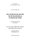 Luận văn Thạc sĩ Khoa học giáo dục: Quản lý đội ngũ viên chức hành chính theo tiếp cận nguồn nhân lực tại trường Đại học An Giang