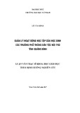 Luận văn Thạc sĩ Quản lý giáo dục: Quản lý hoạt động học tập của học sinh các trường phổ thông dân tộc nội trú tỉnh Quảng Bình