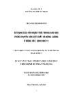 Luận văn Thạc sĩ Khoa học giáo dục: Sử dụng câu hỏi nhận thức trong dạy học phần Chuyển hóa vật chất và năng lượng ở động vật, Sinh học 11