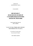 Luận văn Thạc sĩ Khoa học giáo dục: Biện pháp quản lý đội ngũ giáo viên chủ nhiệm lớp ở các trường trung học phổ thông huyện An Phú, tỉnh An Giang