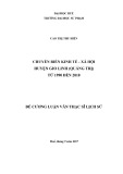 Luận văn Thạc sĩ Lịch sử: Chuyển biến kinh tế - xã hội huyện Gio Linh (Quảng Trị) từ 1990 đến 2010