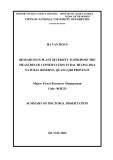 Summary of doctoral dissertation: Research on plant diversity to propose the measures of conservation in Bac Huong Hoa Natural Reserve, Quang Qri province