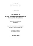 Luận văn Thạc sĩ Quản lý giáo dục: Biện pháp quản lý xây dựng trường mầm non đạt chuẩn quốc gia ở huyện Lệ Thủy, tỉnh Quảng Bình