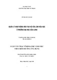 Luận văn Thạc sĩ Khoa học giáo dục: Quản lý hoạt động đào tạo hệ vừa làm vừa học ở trường Đại học Cửu Long