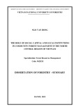 Dissertation of forestry - Summary: The role of social capital and local institutions in community forest management in the north central region of Vietnam