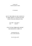 Luận văn Thạc sĩ Quản lý giáo dục: Quản lý hoạt động dạy học 2/buổi ngày của hiệu trưởng các trường tiểu học huyện Vĩnh Linh, tỉnh Quảng Trị