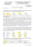 Đề thi khảo sát chất lượng môn Tiếng Anh lớp 12 năm 2021-2022 có đáp án - Trường THPT Trần Phú (Mã đề 014)