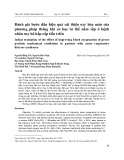 Đánh giá bước đầu hiệu quả cải thiện oxy hóa máu của phương pháp thông khí cơ học tư thế nằm sấp ở bệnh nhân suy hô hấp cấp tiến triển