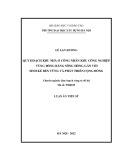 Luận án Tiến sĩ Quản lý đô thị: Quy hoạch khu nhà ở công nhân khu công nghiệp vùng đồng bằng sông Hồng gắn với sinh kế bền vững và phát triển cộng đồng