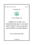 Luận án Tiến sĩ Dược học: Nghiên cứu về thực vật, thành phần hóa học và tác dụng chống viêm của loài Tỏa dương (Balanophora laxiflora Hemsl.)