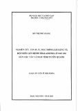 Luận án Tiến sĩ Y học: Nghiên cứu tần suất, đặc điểm lâm sàng và đột biến gen bệnh Thalassemia ở trẻ em dân tộc Tày và Dao tỉnh Tuyên Quang