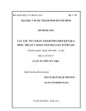 Luận án Tiến sĩ Y học: Các yếu tố cơ bản ảnh hưởng đến kết quả phẫu thuật u màng não mặt sau xương đá