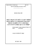 Luận án Tiến sĩ Y học: Thực trạng tổ chức và quy trình hoạt động của hội đồng đạo đức trong nghiên cứu y sinh học cấp cơ sở và hiệu quả can thiệp