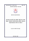 Luận án Tiến sĩ Y học: Đánh giá kết quả điều trị ung thư trực tràng thấp bằng phẫu thuật nội soi bảo tồn cơ thắt