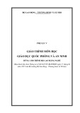 Giáo trình Giáo dục quốc phòng và an ninh (Trình độ: Cao đẳng nghề) - Bộ Lao động - Thương binh và Xã hội