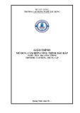 Giáo trình Cắm biên công trình đào đắp (Nghề: Trắc địa công trình - CĐ/TC) - Trường Cao đẳng nghề Xây dựng