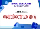 Bài giảng Vật lý 9 - Bài 41: Quan hệ góc tới và góc khúc xạ