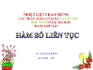 Bài giảng môn Toán lớp 11: Hàm số liên tục