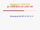 Bài giảng môn Toán - Chương 4 bài 1: Giới hạn của dãy số