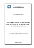 Luận văn Thạc sĩ Kế toán: Hoàn thiện công tác kiểm soát nội bộ hoạt động tín dụng tại Ngân hàng TMCP Xuất nhập khẩu Việt Nam