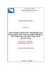 Luận văn Thạc sĩ Kế toán: Hoàn thiện kiểm soát nội bộ đối với hoạt động thu, chi tại UBND thị trấn Phú Thịnh, huyện Phú Ninh, tỉnh Quảng Nam