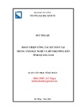 Luận văn Thạc sĩ Kế toán: Hoàn thiện công tác kế toán tại Trung tâm Dạy nghề và Hỗ trợ nông dân tỉnh Quảng Nam