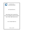Luận văn Thạc sĩ Kế toán: Hoàn thiện công tác phân tích báo cáo tài chính tại Công ty cổ phần Đầu tư phát triển nhà Đà Nẵng