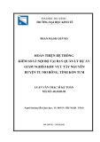 Luận văn Thạc sĩ Kế toán: Hoàn thiện hệ thống kiểm soát nội bộ tại Ban Quản lý Dự án Giảm nghèo khu vực Tây Nguyên huyện Tu Mơ Rông