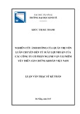 Luận văn Thạc sĩ Kế toán: Nghiên cứu ảnh hưởng của quản trị vốn luân chuyển đến tỷ suất lợi nhuận của các công ty cổ phần ngành vận tải niêm yết trên thị trường chứng khoán Việt Nam