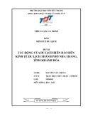 Tiểu luận Kinh tế du lịch: Tác động của du lịch biển đảo đến kinh tế du lịch Thành phố Nha Trang tỉnh Khánh Hòa