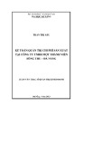 Luận văn Thạc sĩ Quản trị kinh doanh: Kế toán quản trị chi phí sản xuất tại Công ty TNHH MTV Sông Thu - Đà Nẵng