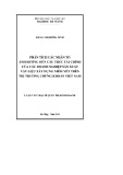 Luận văn Thạc sĩ Quản trị kinh doanh: Phân tích các nhân tố ảnh hưởng đến cấu trúc tài chính của các doanh nghiệp sản xuất vật liệu xây dựng niêm yết trên thị trường chứng khoán Việt Nam