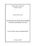 Luận văn Thạc sĩ Quản trị kinh doanh: Vận dụng kế toán quản trị tại trường Cao đẳng Giao thông vận tải II