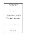 Luận văn Thạc sĩ Quản trị kinh doanh: Xây dựng chính sách kế toán tại chi nhánh Công ty cổ phần Nam Việt Úc Đà Nẵng