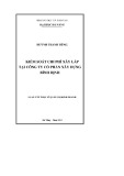 Luận văn Thạc sĩ Quản trị kinh doanh: Kiểm soát chi phí xây lắp tại Công ty cổ phần Xây dựng Bình Định
