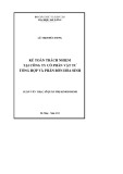 Luận văn Thạc sĩ Quản trị kinh doanh: Kế toán trách nhiệm tại Công ty cổ phần Vật tư tổng hợp và phân bón Hóa Sinh