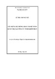 Luận văn Thạc sĩ Quản trị kinh doanh: Xây dựng hệ thống báo cáo kế toán quản trị tại Công ty TNHH Khởi Phát