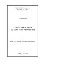 Luận văn Thạc sĩ Quản trị kinh doanh: Kế toán trách nhiệm tại Công ty cổ phần Phú Tài